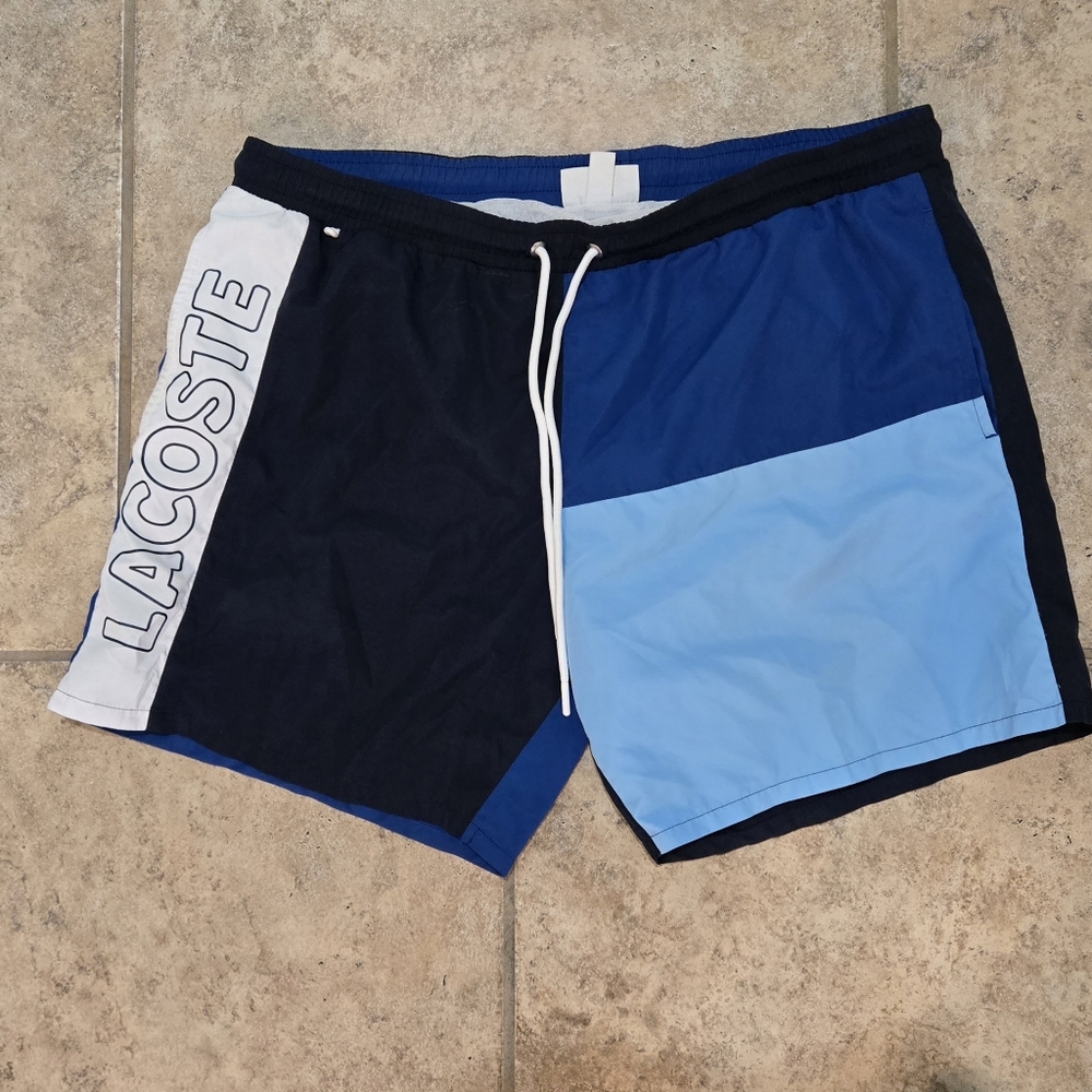 Lacoste Colorblock Taffeta Board Shorts Swim Trunk Xl